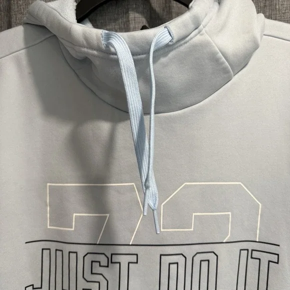 Nike Sweatshirt Womens Size Medium Blue Pullover Hoodie Just Do It 72 Gym Casual - Picture 4 of 9